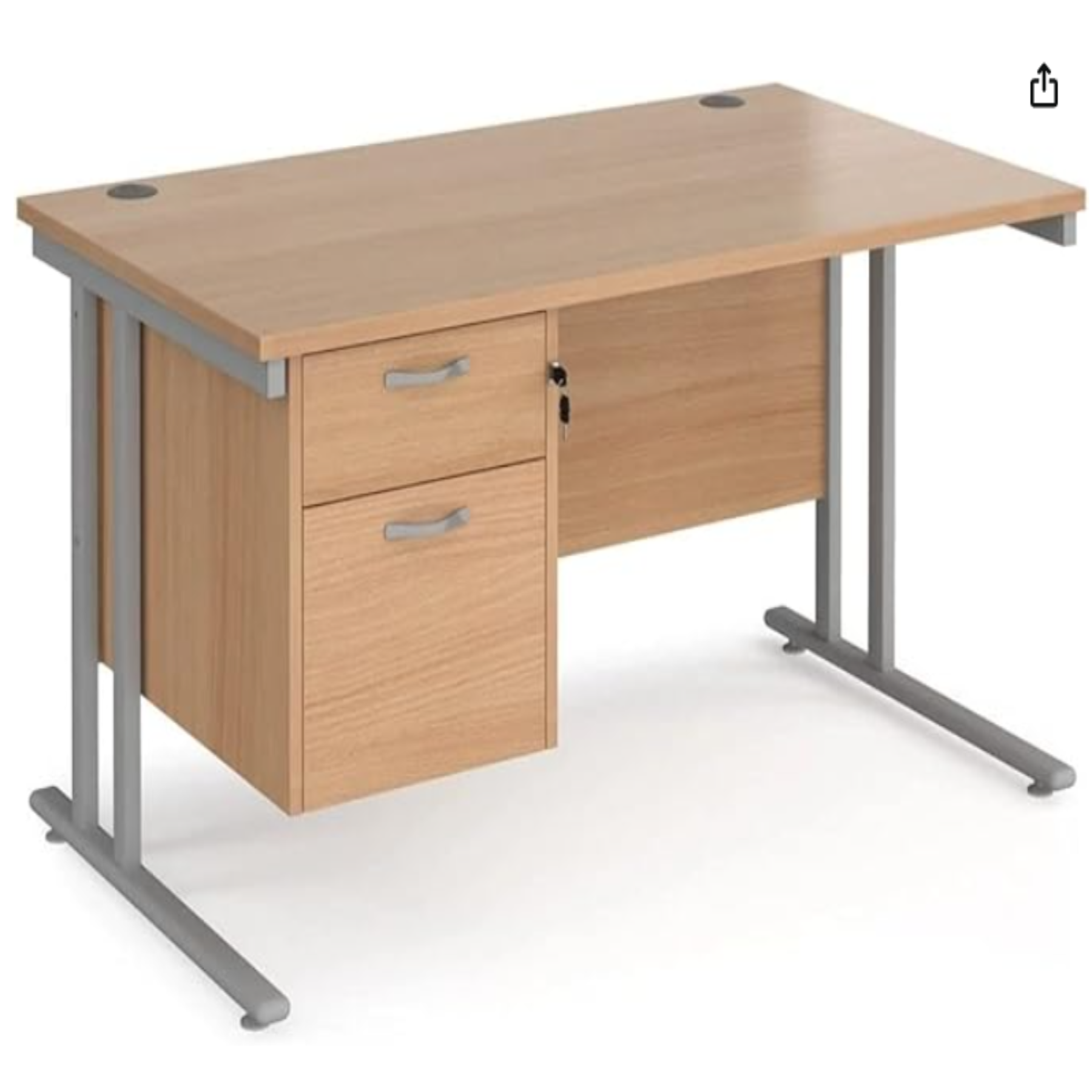 Straight desk 148 with fixed pedestal (1400mm x 800mm)