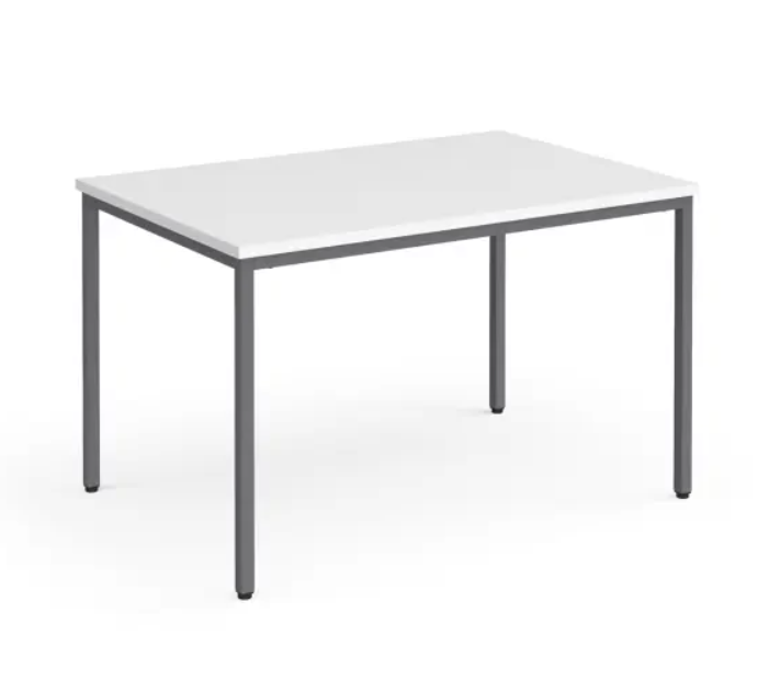 Rectangular Canteen table with silver or graphite frame 1200mm x 800mm - Various finishes