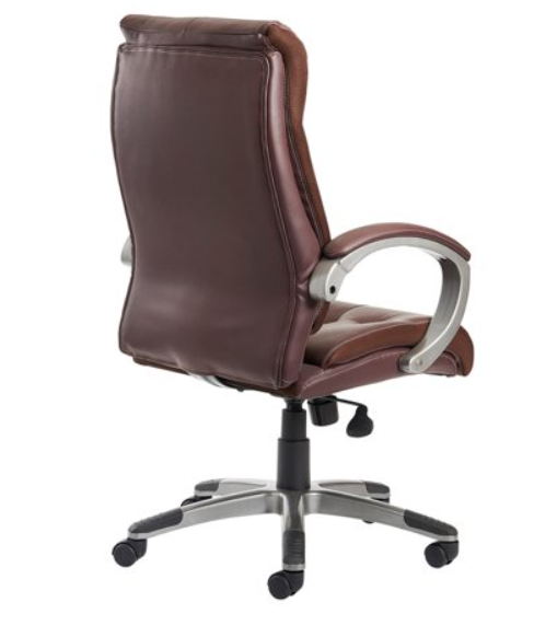 Catania managers chair in brown leather faced