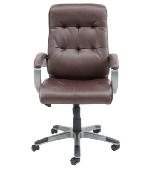 Catania managers chair in brown leather faced
