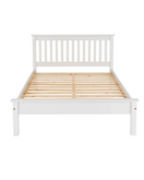 NEW Monaco 5ft White or Grey framed bed - high or low foot end