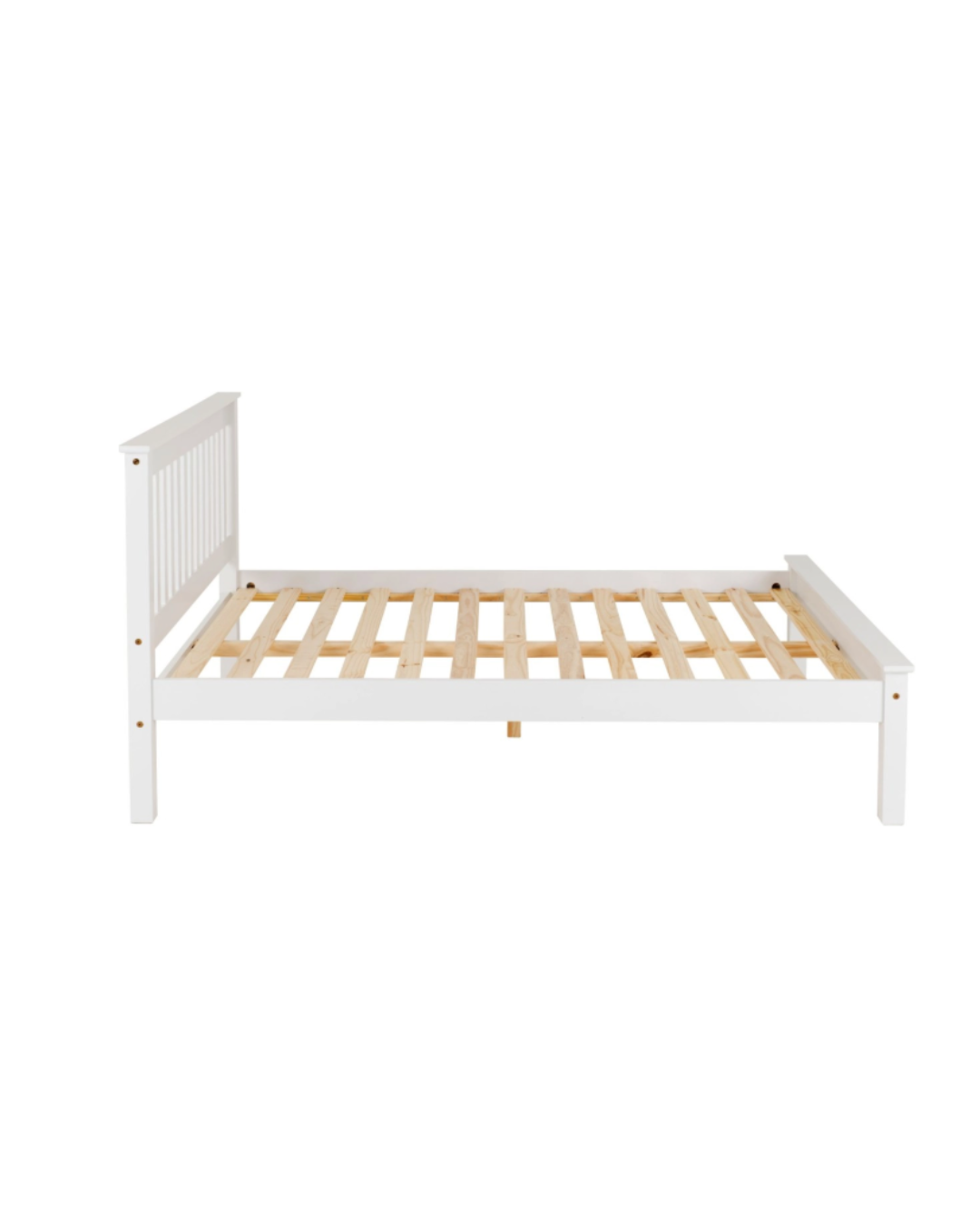 NEW Monaco 5ft White or Grey framed bed - high or low foot end
