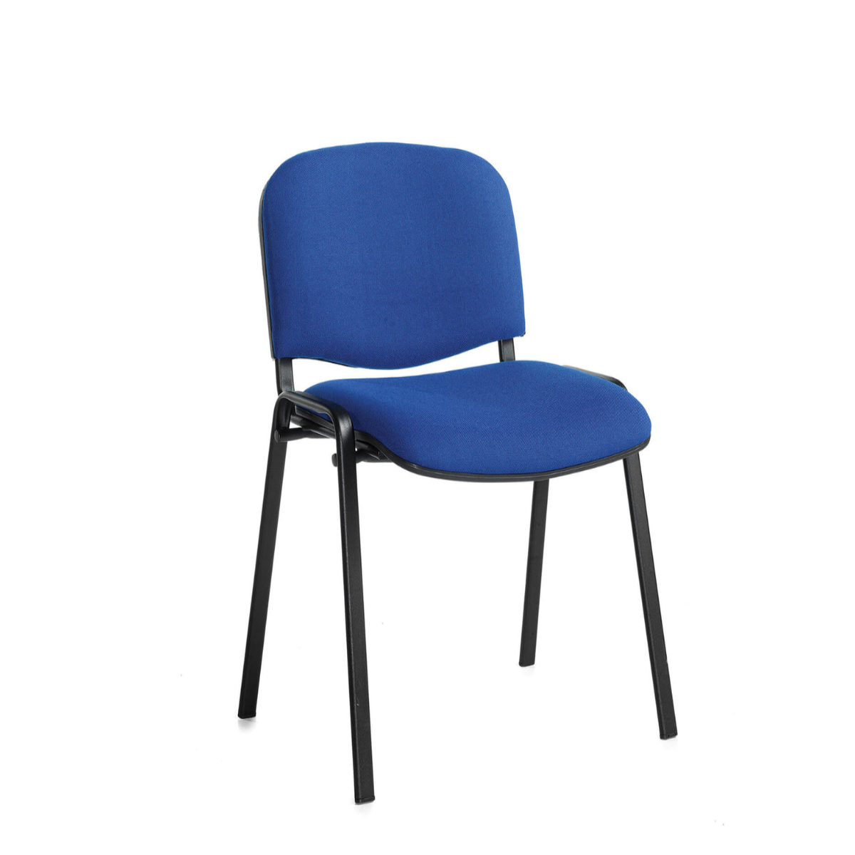 Taurus meeting room stackable chair with black frame and fixed arms - Various fabric colours
