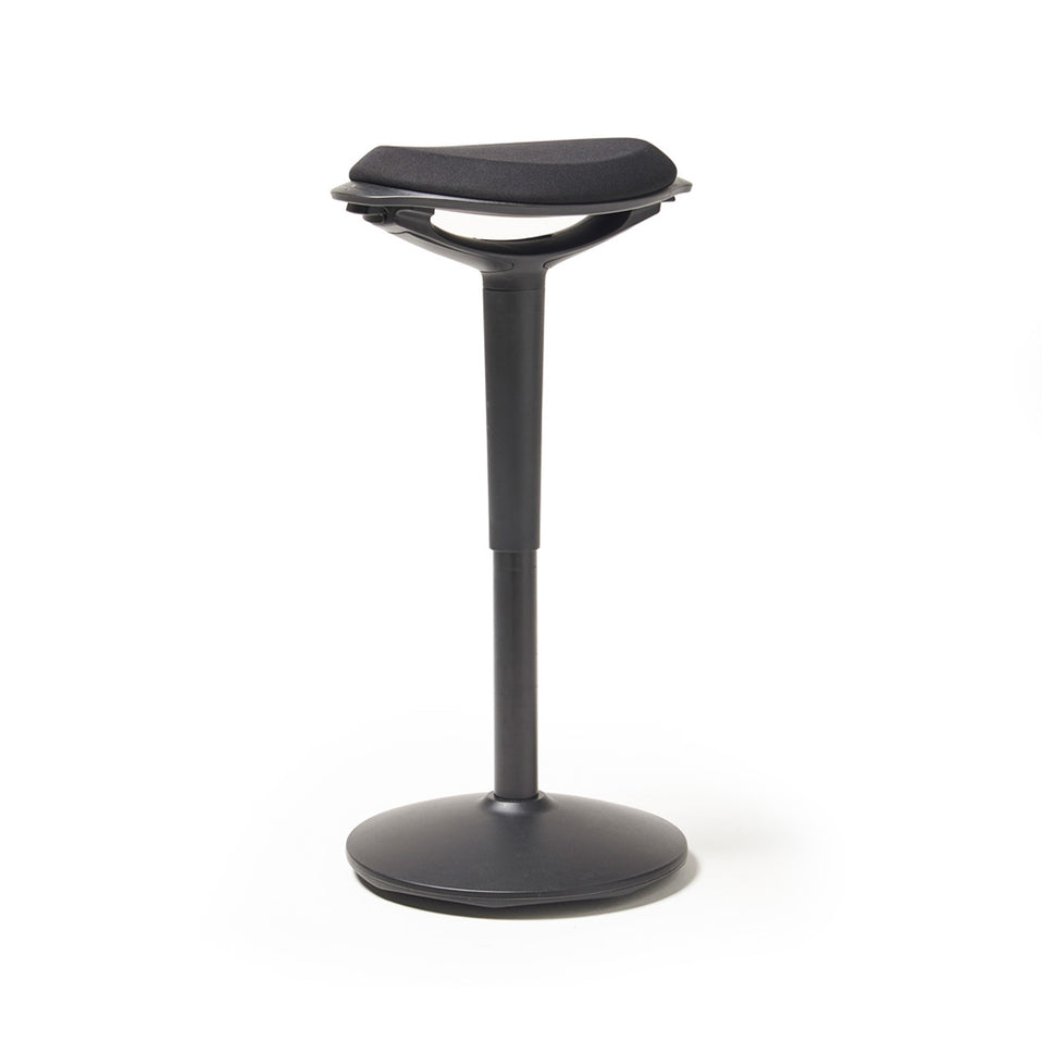 Ava active, adjustable stool in black fabirc