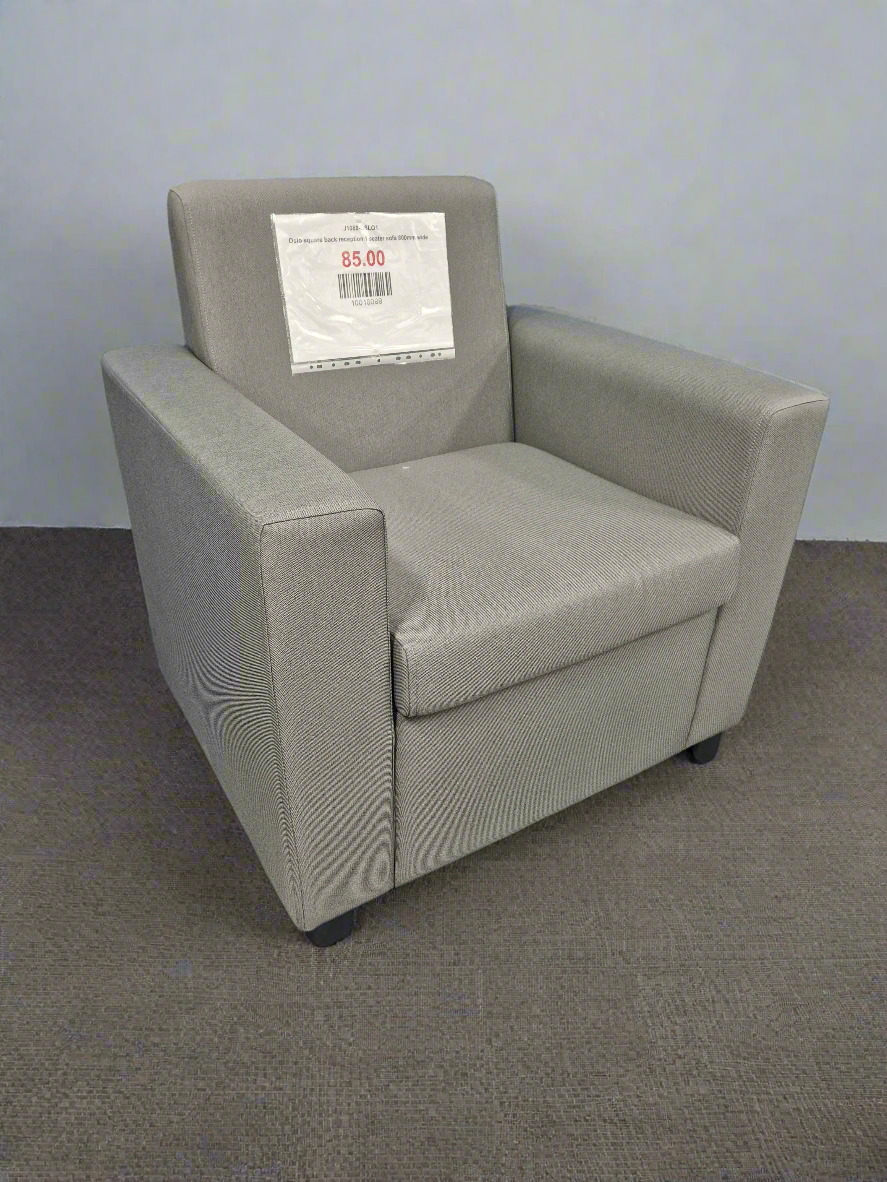 Oslo square back reception 1 seater sofa 800mm wide
