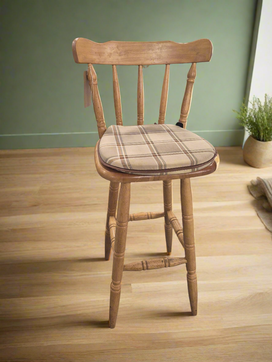 Solid Pine kitchen bar high stool 1125