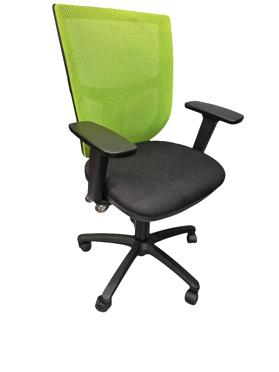 Altino green mesh back, black seat with height adjustable arms