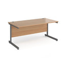 BRAND NEW 1200*800 128 cantilever desk with silver legs and matching modesty panel 201224