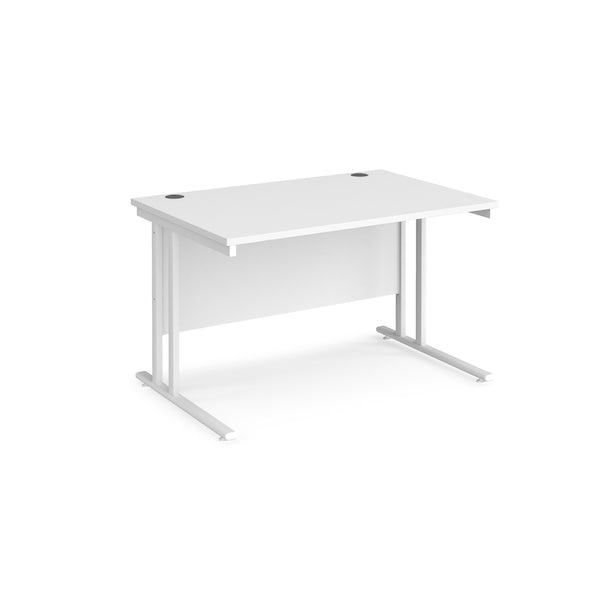 BRAND NEW 1400*800 148 cantilever desk with silver legs and matching modesty panel