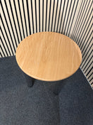 LIQUIDATED beech laminate coffee table with chrome screw in legs for easy storage