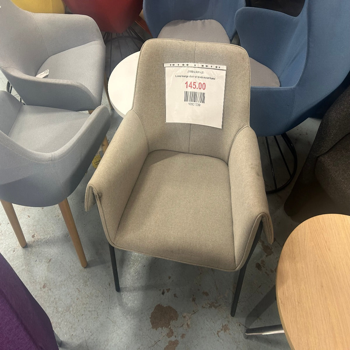 Corby lounge chair w/ black metal frame CJM Furniture