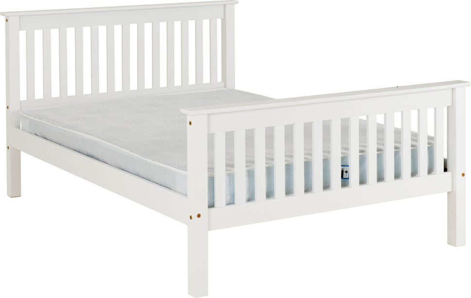 NEW Monaco 4ft high end bed frame- White
