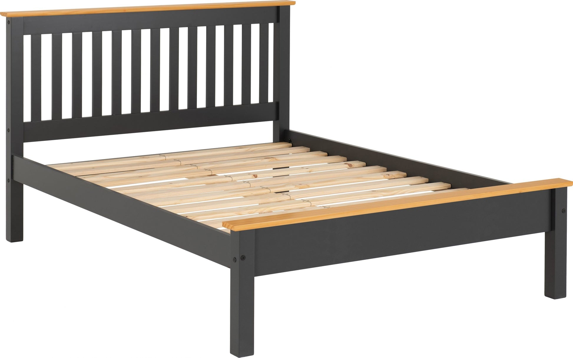 NEW Monaco 4ft 6 low end bed frame- Grey Oak