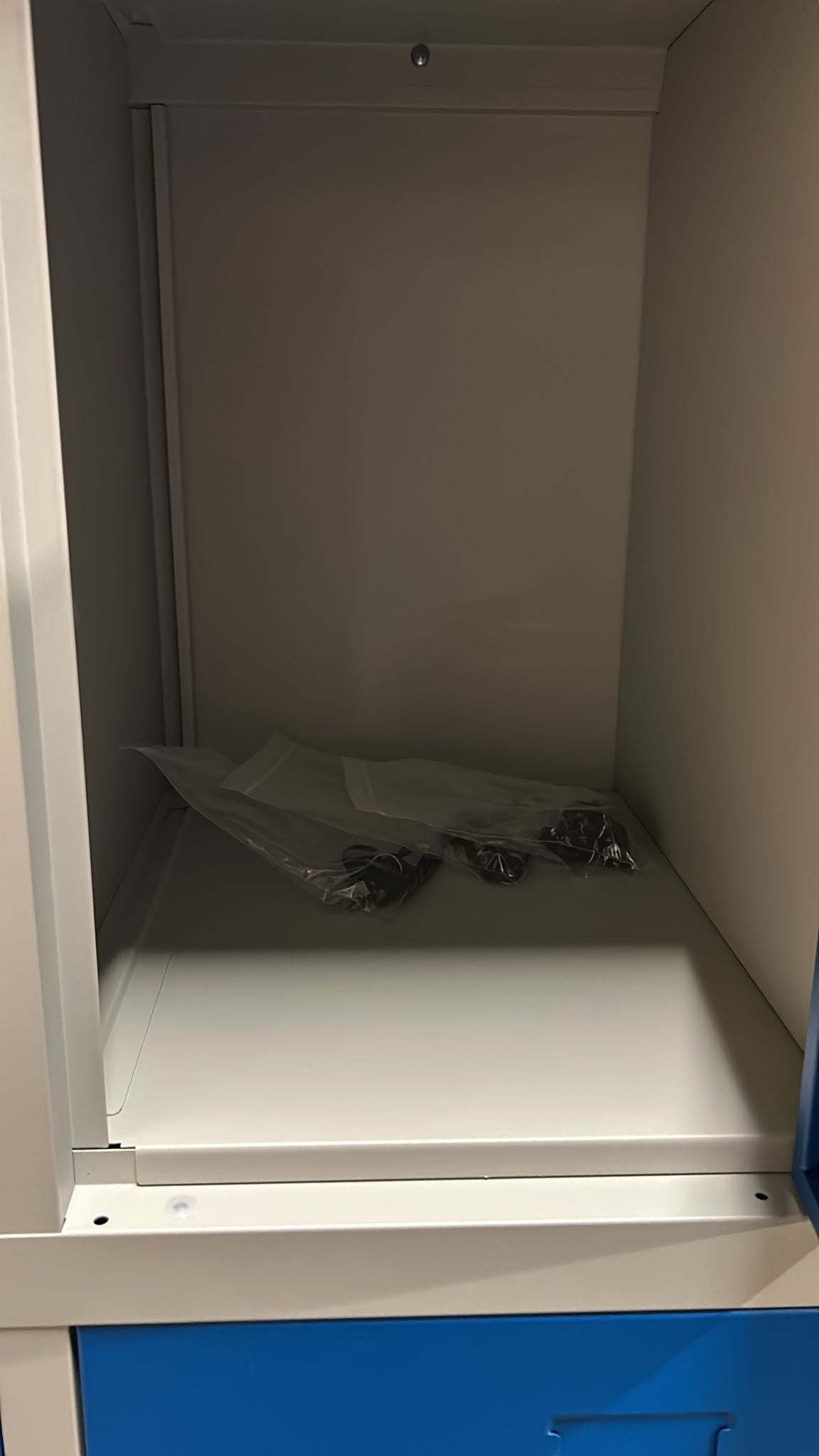 NEW Stock 12 door personal lockers with keys in grey and blue metal 900W x 400D x 1850H