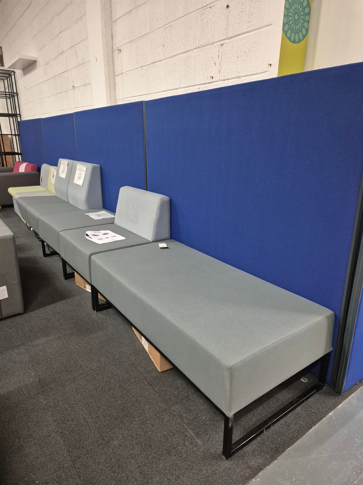 Floor standing fabric screen - Various finishes (1800mm Wide x 1500mm High)