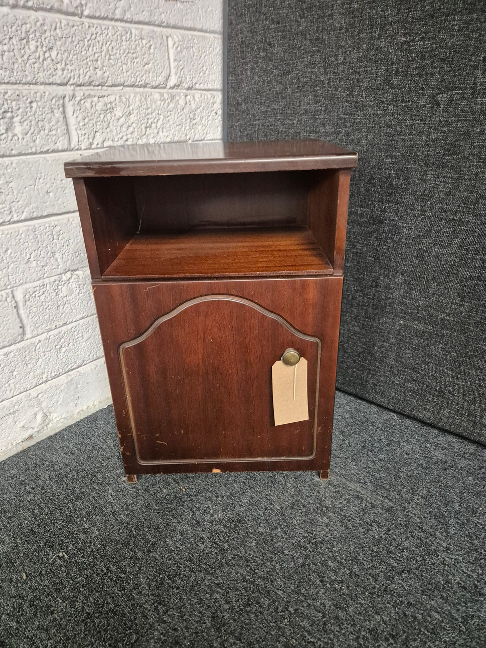 Mahogany 1 drawer bedside locker 1225