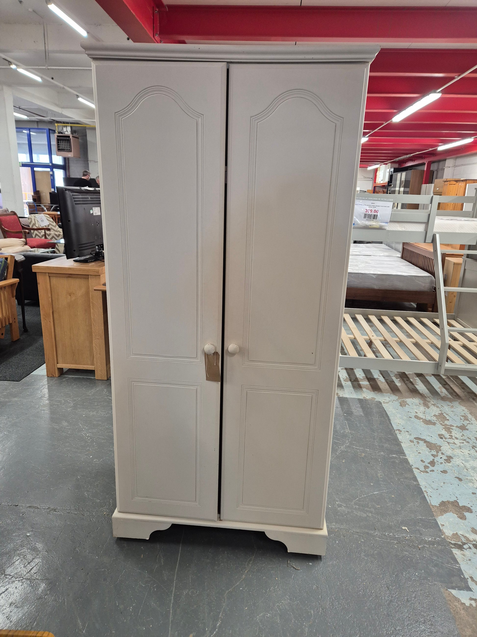 Cream pine laminate wardrobe 2125