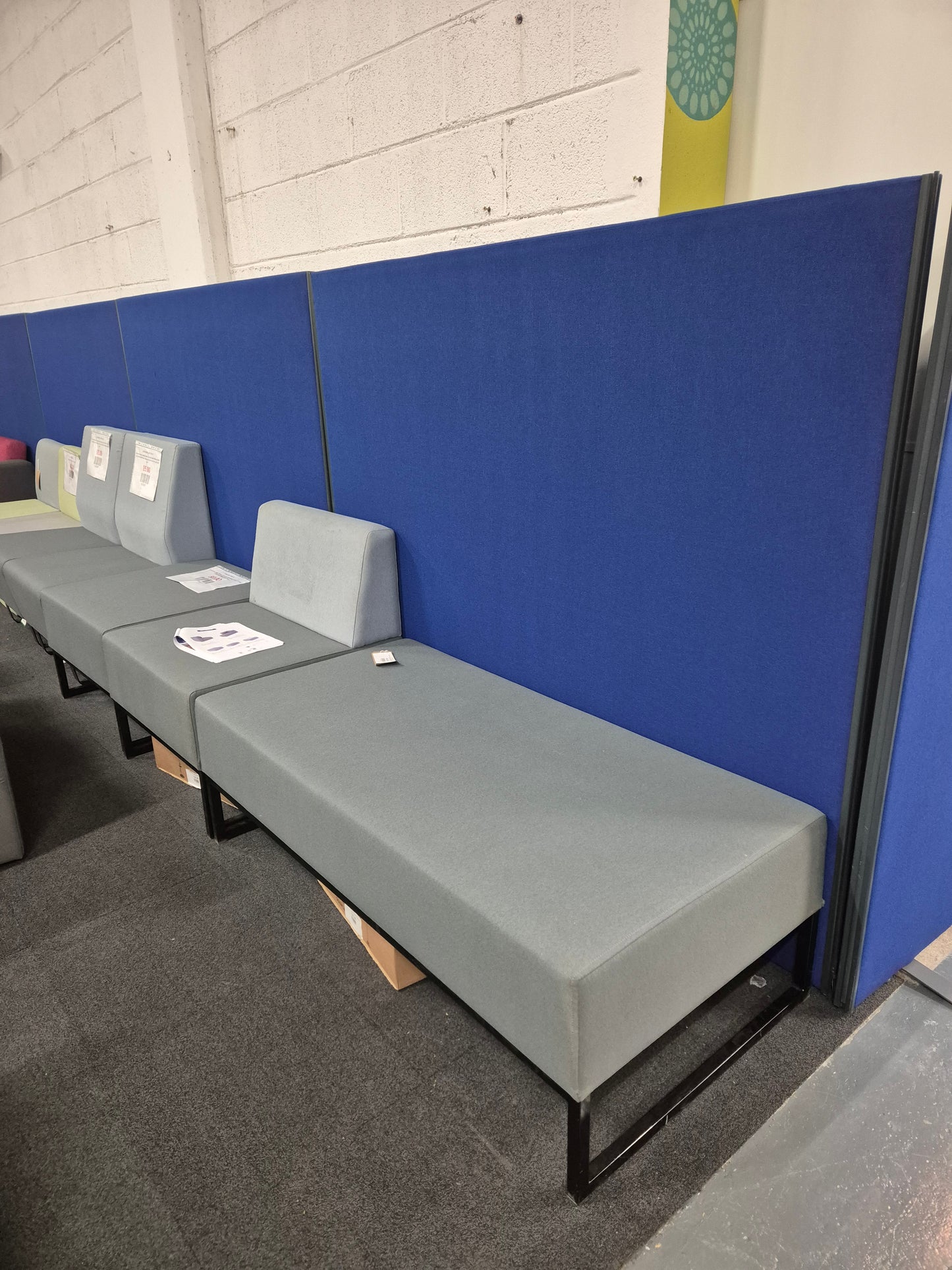 Floor standing fabric screen - Various finishes (1800mm Wide x 1500mm High)