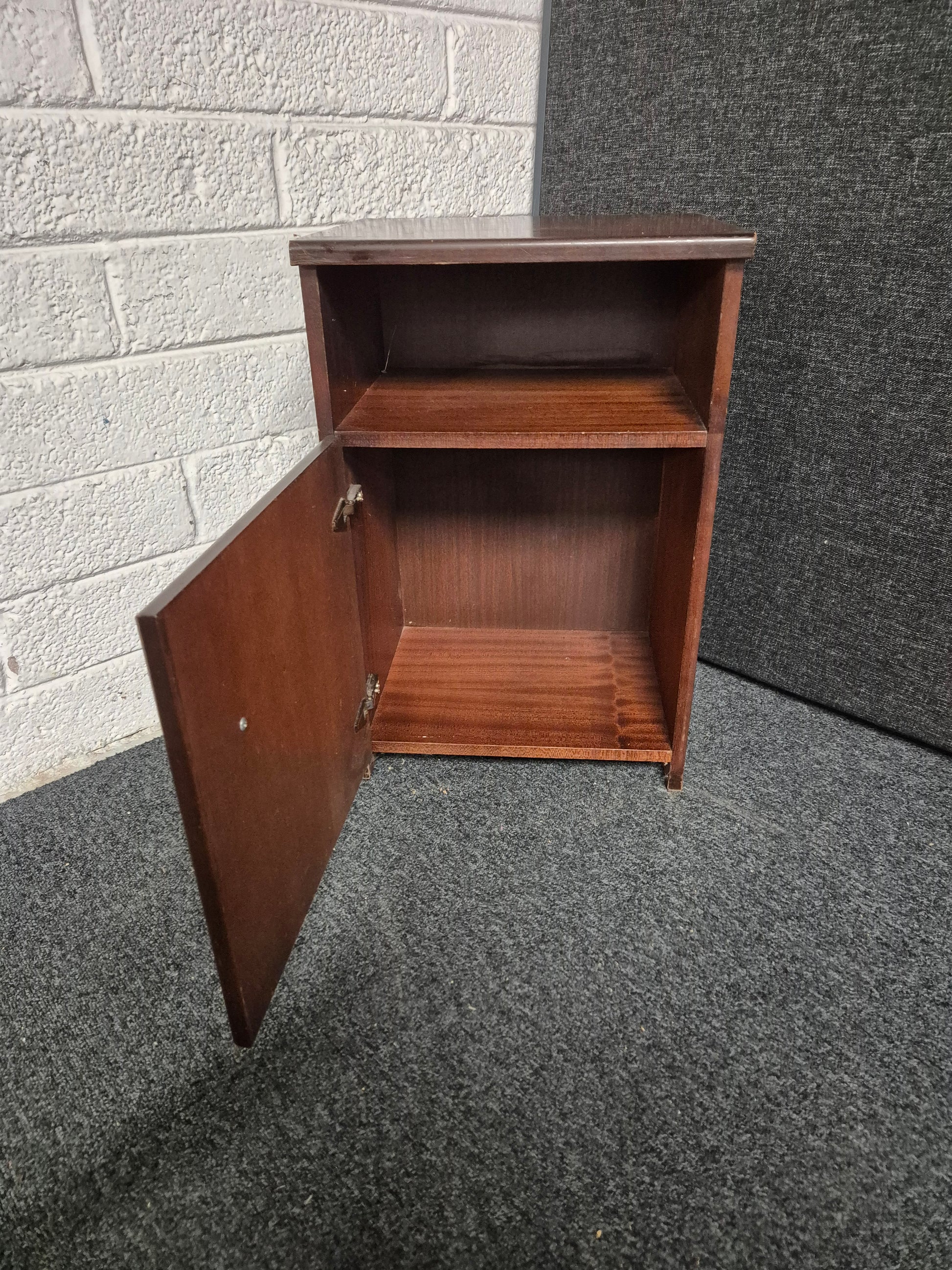Mahogany 1 drawer bedside locker 1225