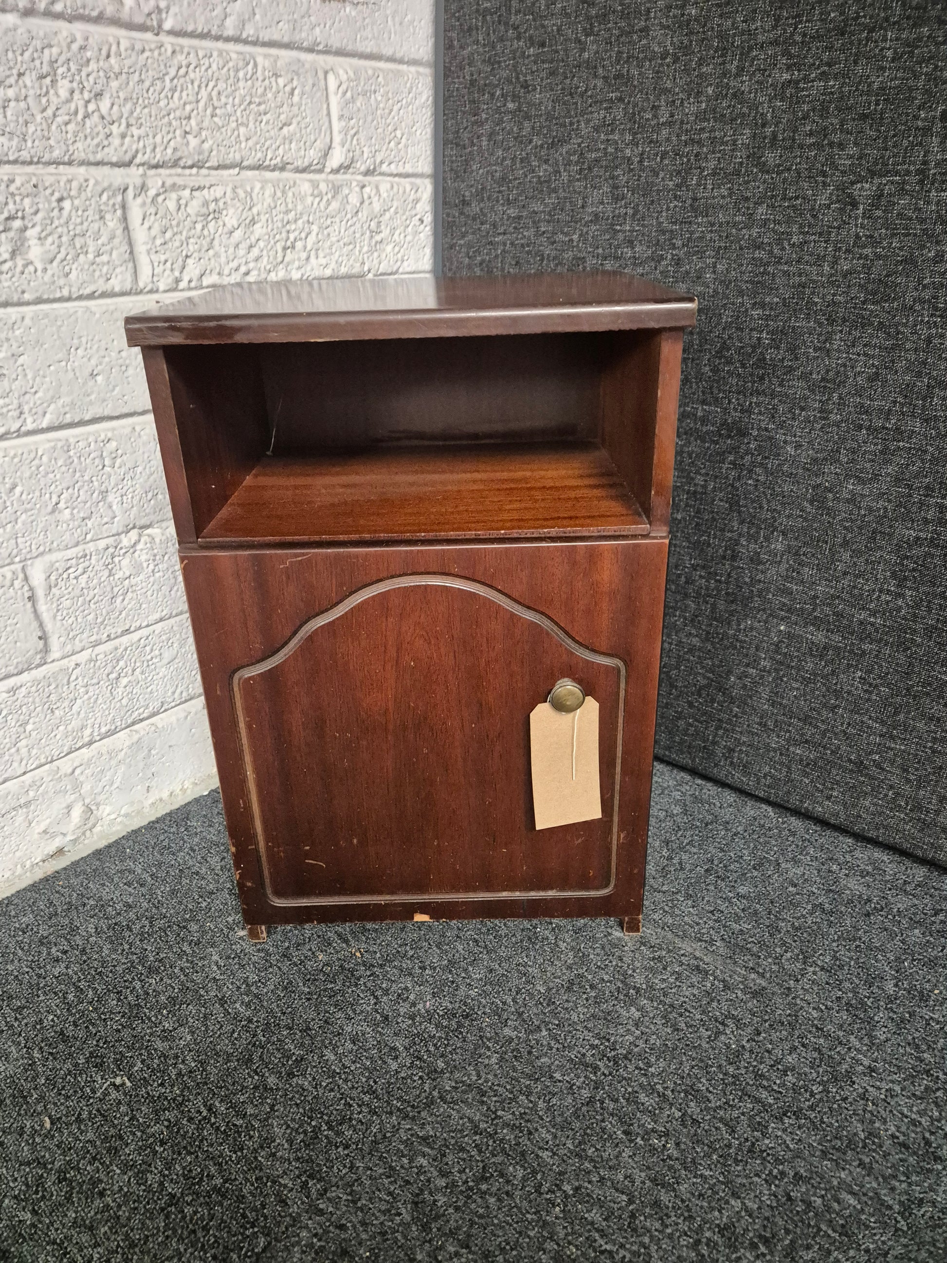 Mahogany 1 drawer bedside locker 1225