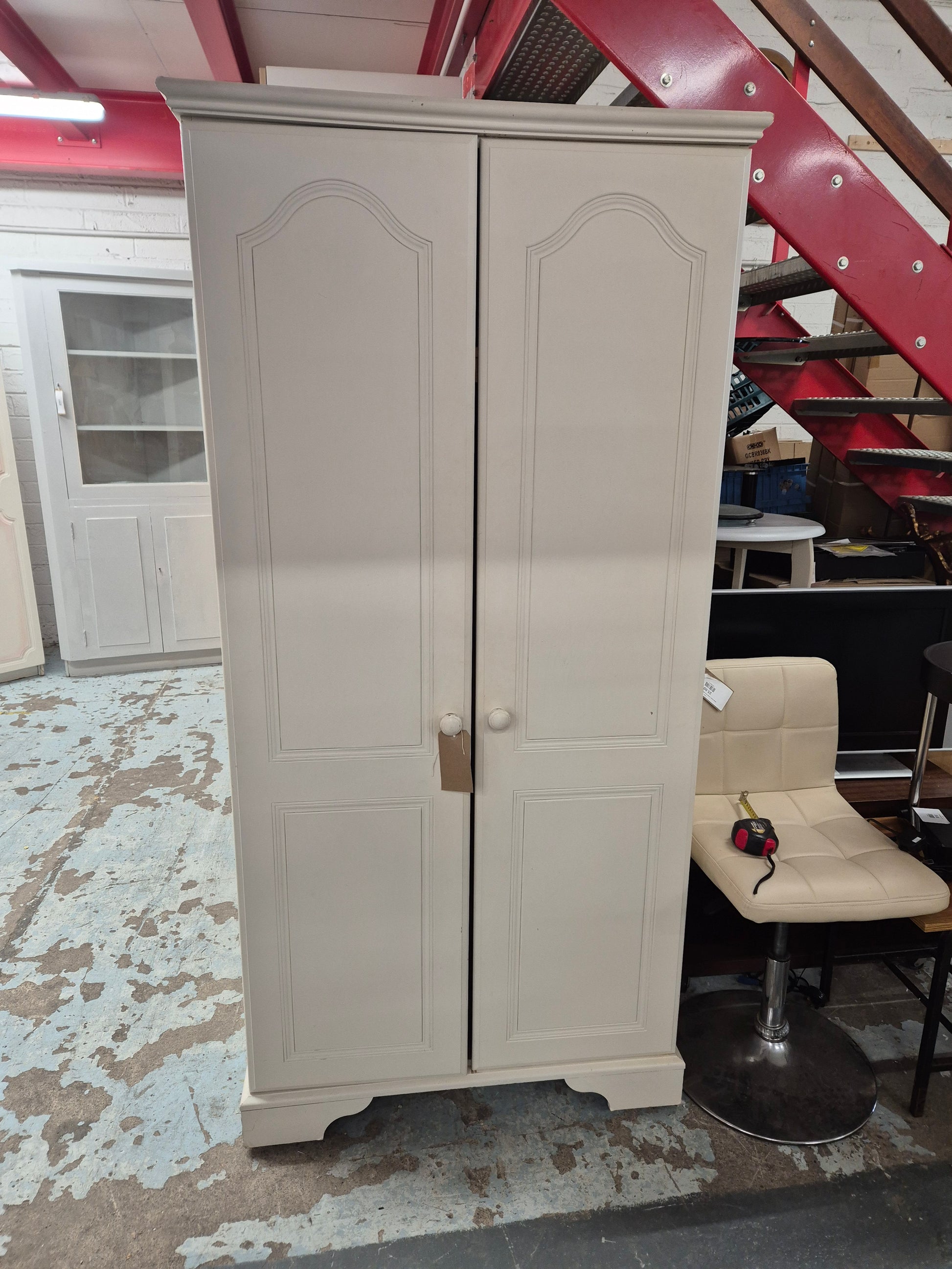 Cream pine laminate wardrobe 2125