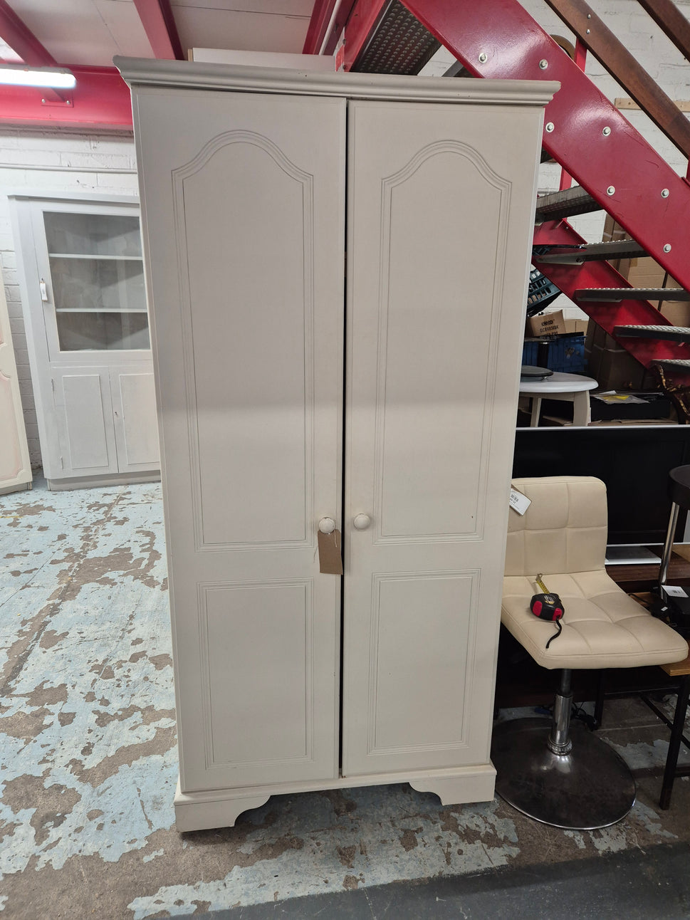 Cream pine laminate wardrobe 2125