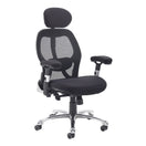NEW Sandro mesh back executive chair with black air mesh seat, height adjustable arms, 5 star base. PRICE INC VAT