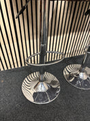 Switch Wicker bar stools with back and solid chrome frame (SET OF 3) 43617 3 image