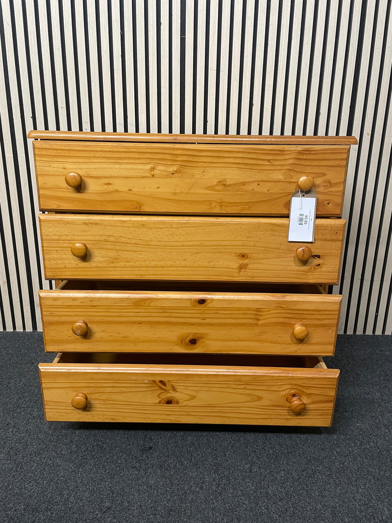 4 Drawer Pine Chest of Drawer  44423