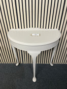 Switch White solid wood half moon table (H 75 x W 76 x D 40 cm) 1126 2 image
