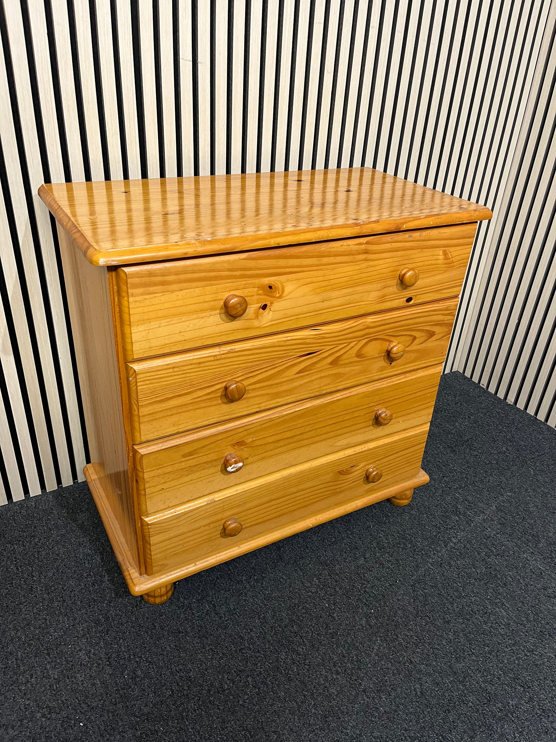Natural pine 4 drawer chest 3325