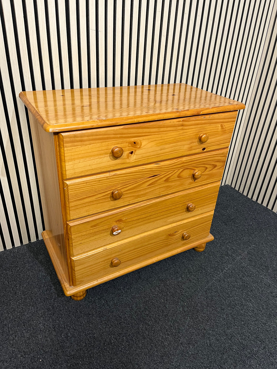 Natural pine 4 drawer chest 3325
