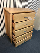 Switch Solid wood 5 high tall chest of drawers (H 110 x W 80 x D 45 cm) 1126 2 image