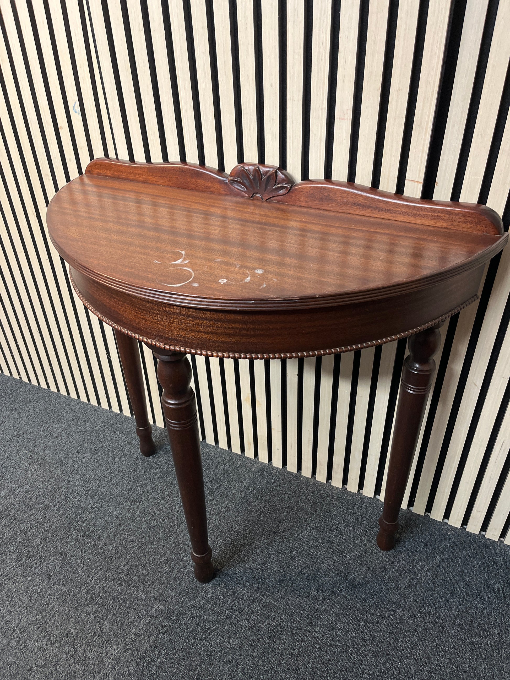 Mahgoany half moon hall stand 2425