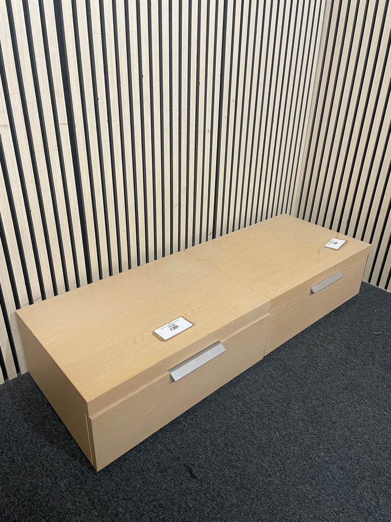 Matching pair of 1 drawer wide bedside locker  44695