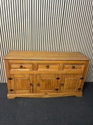 Switch Large long 3 door 3 drawer waxed pine sideboard (H 84 x W 151 x D 47 cm) 2325 2 image