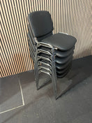 Switch Chrome frame stackable chair black Eco leather 2 image