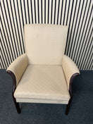 Switch Cream fabric solid wooden framed low armchair 2425 2 image