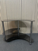 Switch black glass kidney-shaped tiered TV unit (H 75 x W 100 x D 65 cm) 3126 2 image