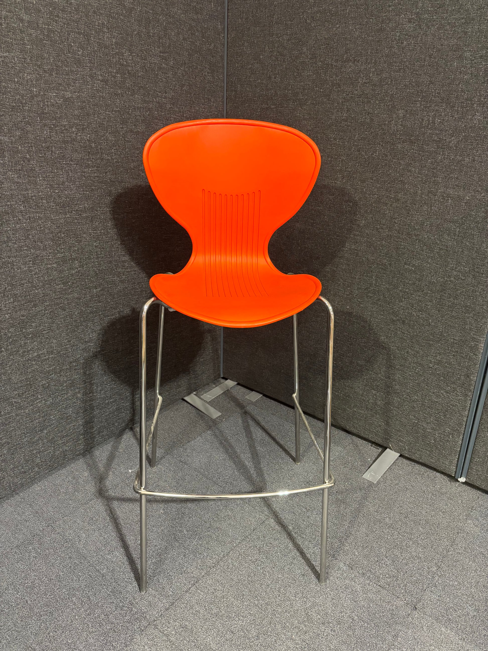 Sienna one piece shell stool with chrome legs - Various plastic seat colours