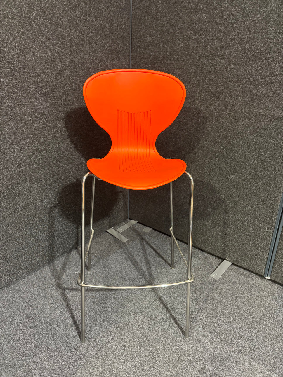 Sienna one piece shell stool with chrome legs - Various plastic seat colours