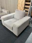 Switch Large right hand light cream fabric corner sofa suite with matching armchair (Width 290 cm, depth 170cm and 100 cm) 1126 3 image