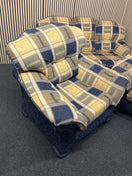 Switch 3+1+1 Mixed fabric blue and yellow sofa suite 1126 2 image