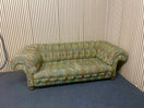 Switch Green pattern fabric low chesterfield  43987 2 image