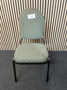 Switch  black metal framed green fabric seat and back stacking banquet chair 2425 2 image