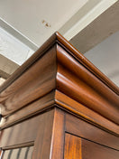 Switch Solid modern mahogany 2 glass door 2 base door display unit with internal shelves (H 230 x W 130 x D 46 cm) 4225 3 image