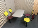Switch Solid black metal framed mixed colour plastic cafeteria seating (H 73 x W 104 x D 60 cm) J3860 3 image