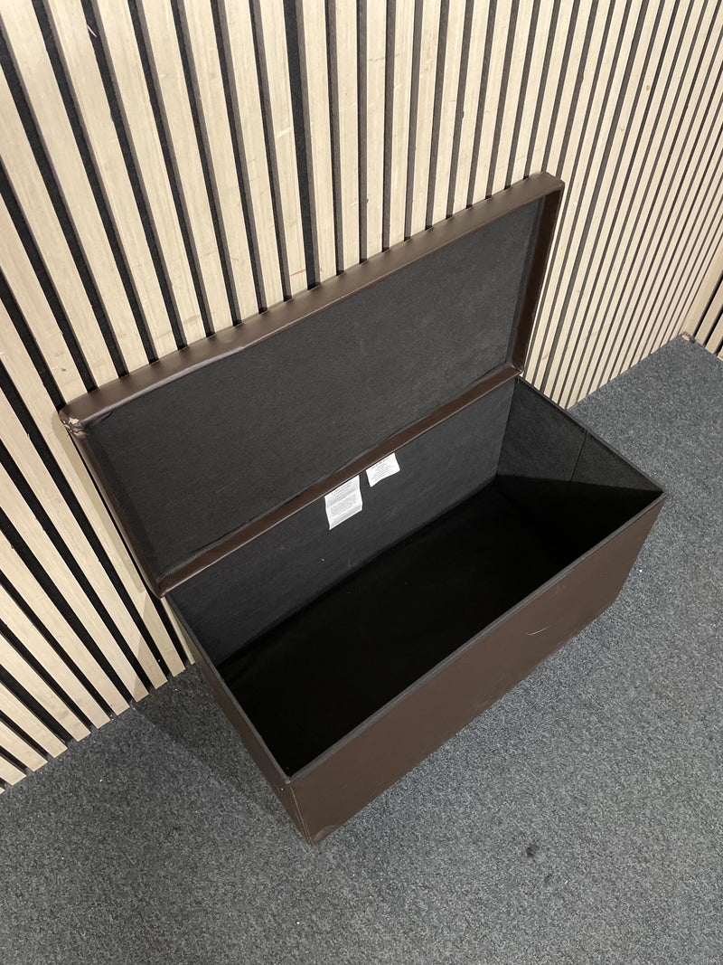 Brown Leather Blanket Box  44457