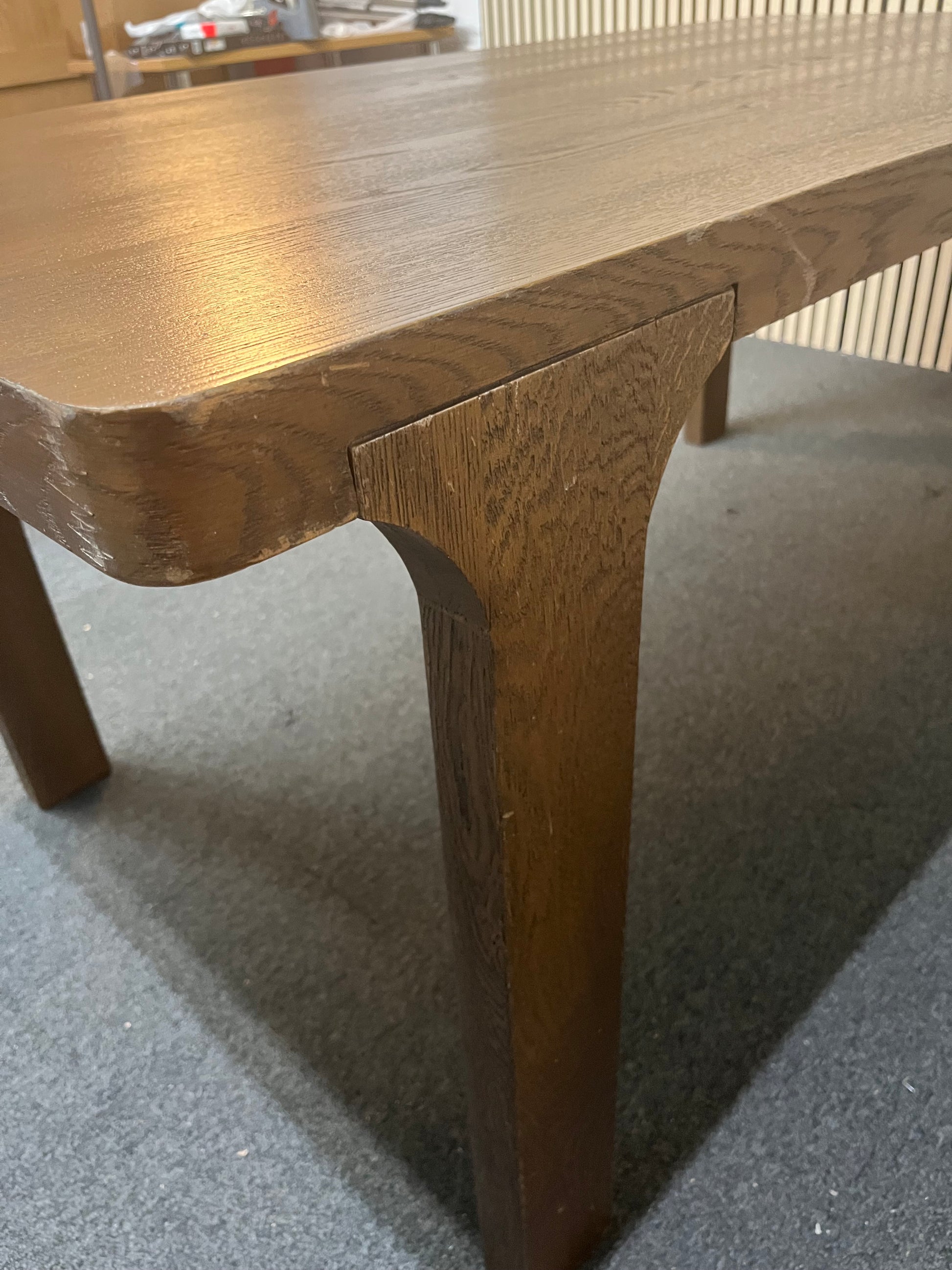 Stained oak veneer dining table (L 180 x W 90 cm) 44021