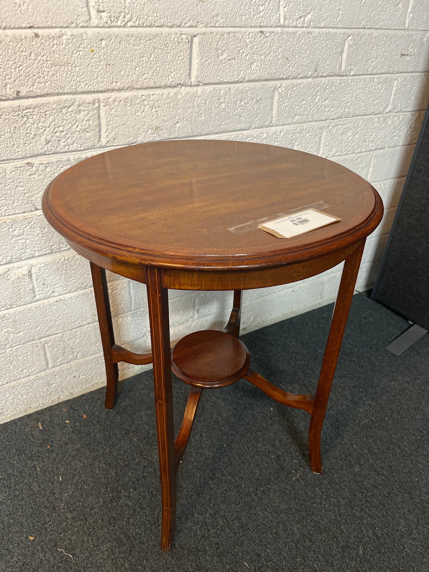 Circular teak lamp table (Diameter 60 x H 73 cm) 4925